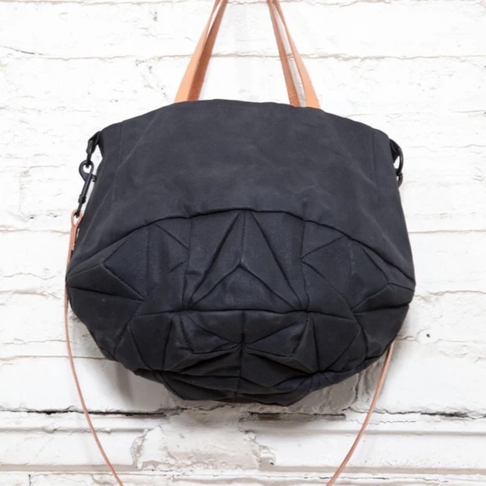 Waxed Cotton Crystal Tote Bag